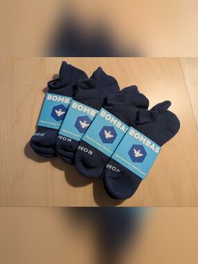 NWT Bombas Men's Ankle Socks - Navy (4-Pack)